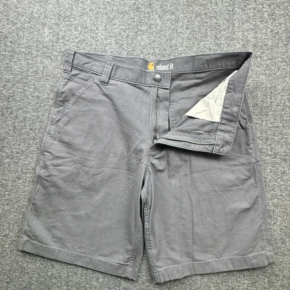 Carhartt Shorts Men's Sz 38 Gray Rugged Flex Relaxed Fit Canvas Work‎ 102514